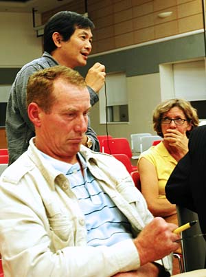allcand2 The last remark was made by a local doctor, who asked about democracy in Canada, and directed his question towards Independent Dobie To. To, a former Liberal candidate, resigned from that party earlier this summer. (Joseph Gloria photo)
