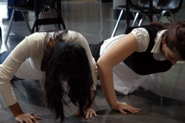 push-ups The Student Health Improvement Program (SHIP) offered students a chance to win an iPod. To enter the contest, students had to do push ups. (Alexander Nkrumah photo)