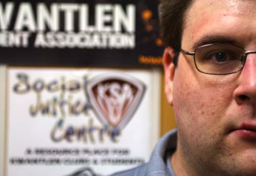Ken McIntyre has resigned as a student liaison after a KSA decision over an referendum-approved charge for a Social Justice fund. (Mitch Thompson photo)
