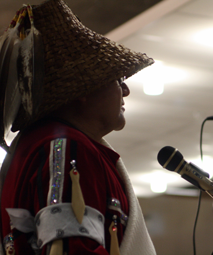 speaker1 “Our people stand so proud, just for the mere fact that we have survived for so long,†Lekeyton Antone, a member of the Kwantlen First Nation, told the crowd before a dinner of smoked salmon began.“ We’re also trying to make sure that our next generations coming have a better way than we did. It’s all about people working together and it’s all about who we are and what our beliefs are.â€