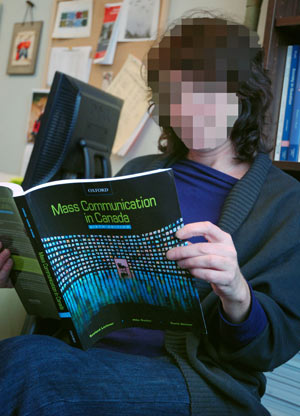 Internet privacy Annette Reynolds, sociology instructor at Kwantlen Polytechnic University, refused to allow her face to be published to make a statement against the invasion of privacy introduced by internet technologies.