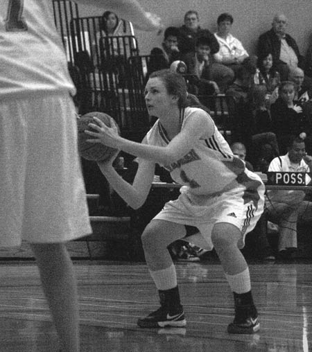 bb1 Jessica Williams shoots a free throw, as the Kwantlen Eagles were in tough against Vancouver Island University, Friday night in Surrey, losing 68-59. The game was live tweeted at www.twitter.com/ChronicleOnline.
