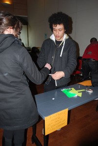 mattwristband Matthew DiMera, who is running for the Director of Academics seat on the KSA board, monitored the event, giving out wristbands to students of legal drinking age. (Kristi Jut photo)