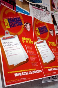 posterweb Voting will be open tomorrow (Thursday) from 10 a.m. until 7 p.m. so students at the Richmond and Langley campuses can cast their ballots. (Kyle Vinoly photo)